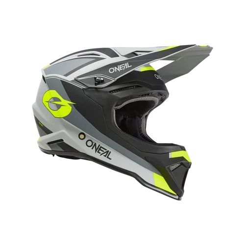 Oneal 1Series Stream motocross sisak szürke-neon sárga L